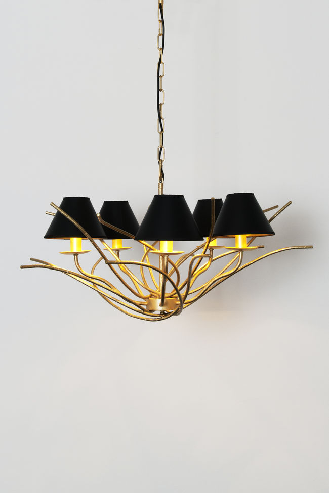 Pendelleuchte 5-flammig Elba Gold